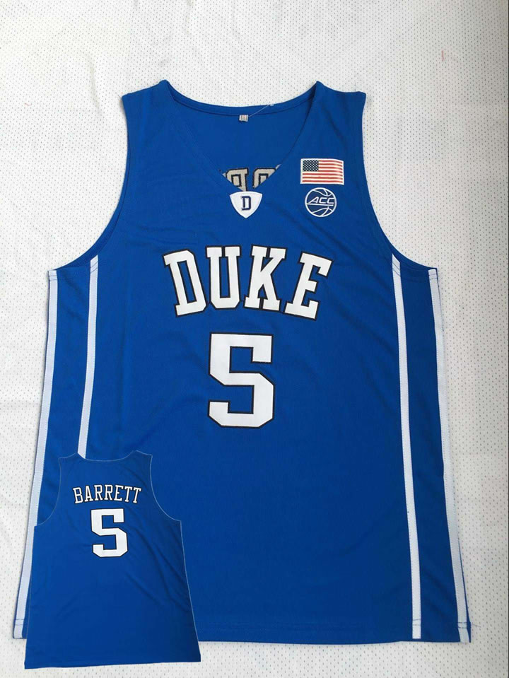 Duke Blue Devils 5 R.J. Barrett Blue College Basketball Jersey,We sell and wholesale Duke Blue Devils 5 R.J. Barrett Blue College Basketball Jersey on line form chian!